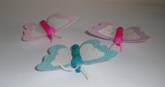 3 PINCES PAPILLONS A PHOTOS