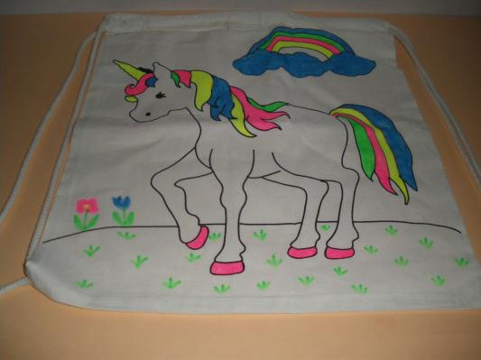 SAC EN TISSUS LICORNE
